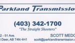 parkland transmission business card